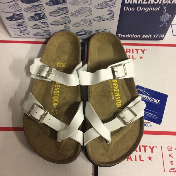 Birkenstock Shoes - Birkenstock White Mayari Sandals